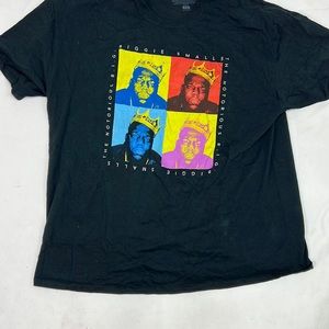 #1766 The Notorious B.I.G. Multi Colored `Biggie Small’ Black T-Shirt | Size: 2X